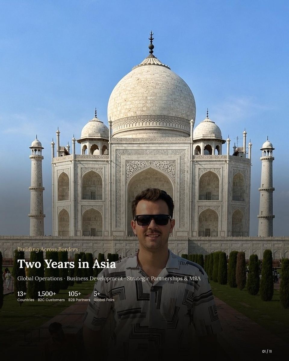 Tunahan Gamgam at the Taj Mahal, India